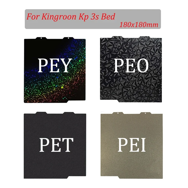 kp3s Magnetic Build Plate 180x180 PEO For Kingroon Kp 3s Pei Texture Frosted  Kp3s Bed Upgrade Heated