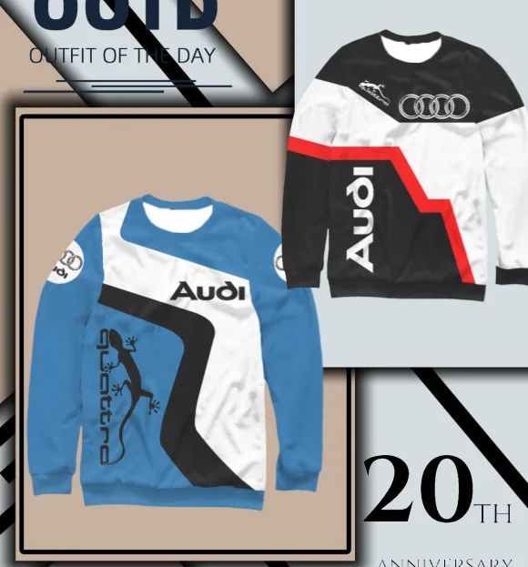 

Весенне-осенняя модная мужская футболка Audi Racing Competition с принтом для взрослых и длинными рукавами, повседневная спортивная футболка для подростков