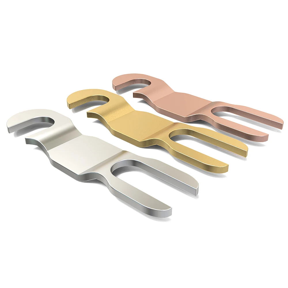 ブリッジケーブルごとの銅製スピーカー,Hifiオーディオスピーカー用のフォーク接続プレート,バインディングポスト,diyオーディオジャンクションボックス,7n