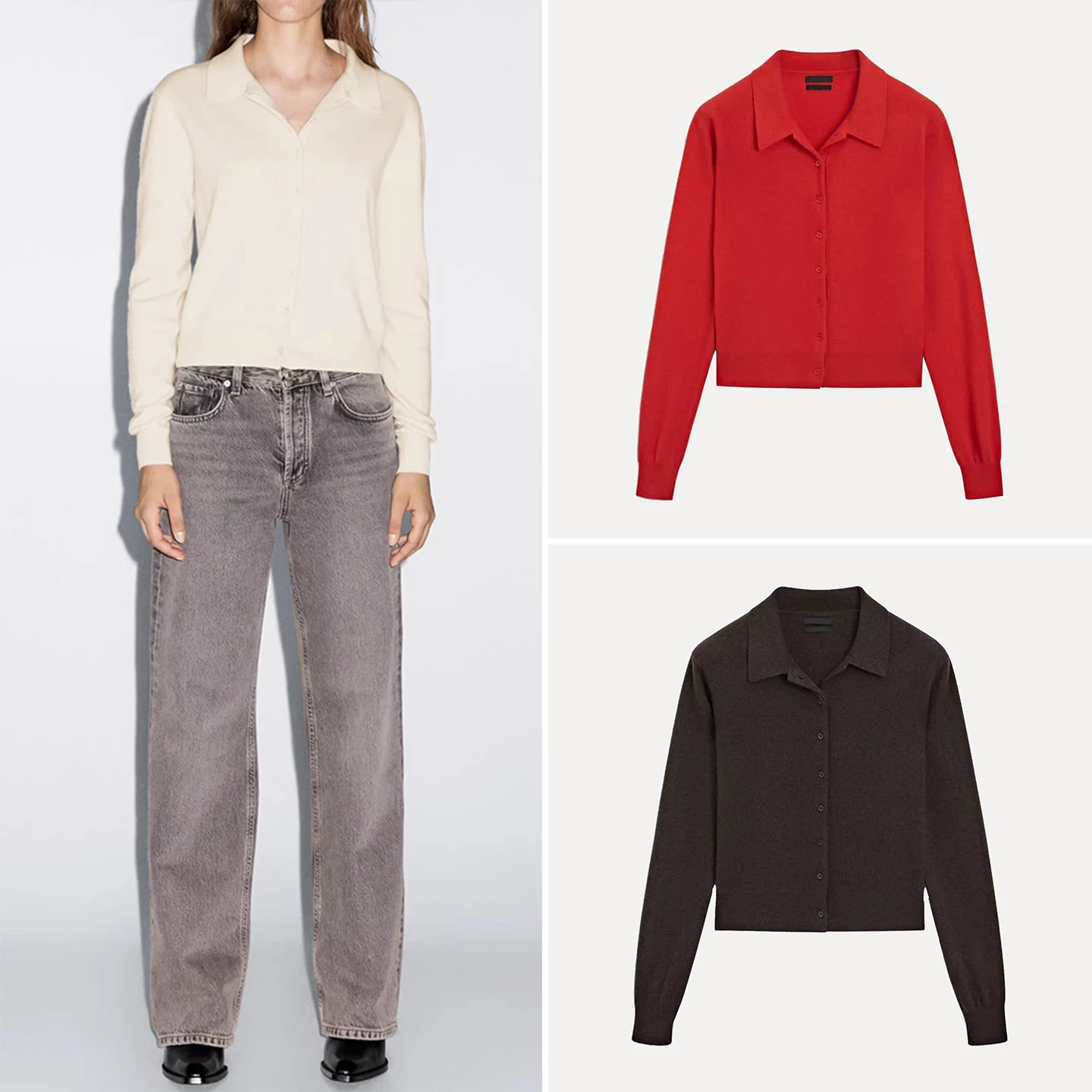 

Faionable Knitted P0L0 Collar Women's Sweater Autumn 2025 ort Sle Long Sve European Sle Ladies Faion Z