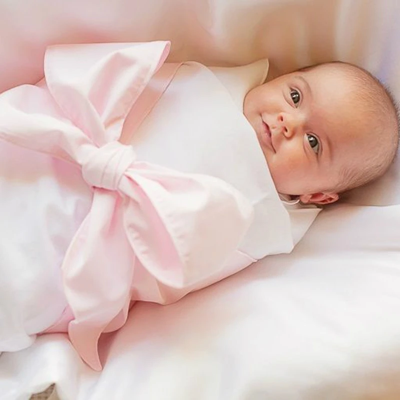 Happyy baby New Newborn Swaddle Sash Maternity Bow Sash Baby Swaddle Photography Shoot Prop