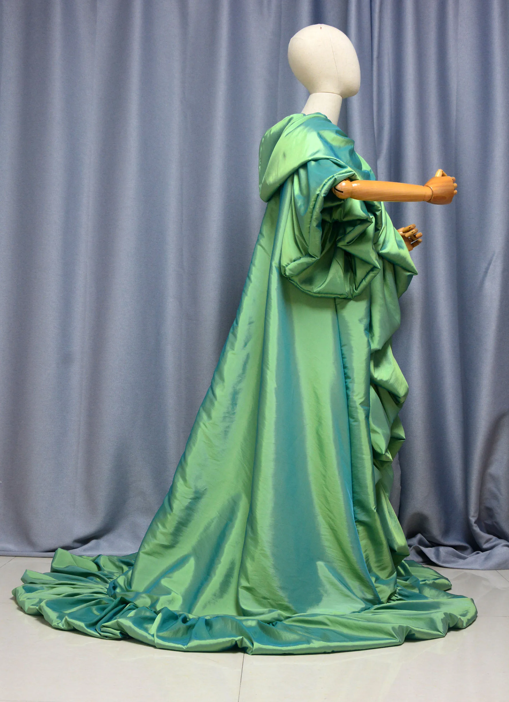 Taffeta ruffle Coat Evening Cape Puffy Edge Fashion Long Jacket Short Sleeves Bolero For Lady Outfit Shawl Without Dress custom