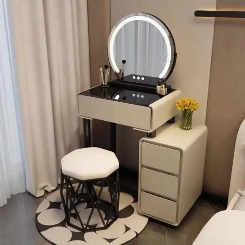 

Dresser Make Mirror Table Salon Wedding Modern Up Storage Dressing Table Mobile Black Chairs Coiffeuse De Chambre Room Furniture