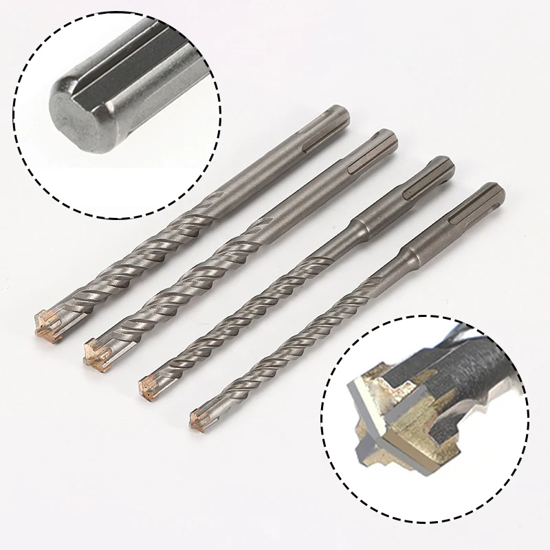110/160/210mm calcestruzzo SDS Plus punta da trapano punte trasversali muro mattone blocco martello elettrico punte da trapano in muratura