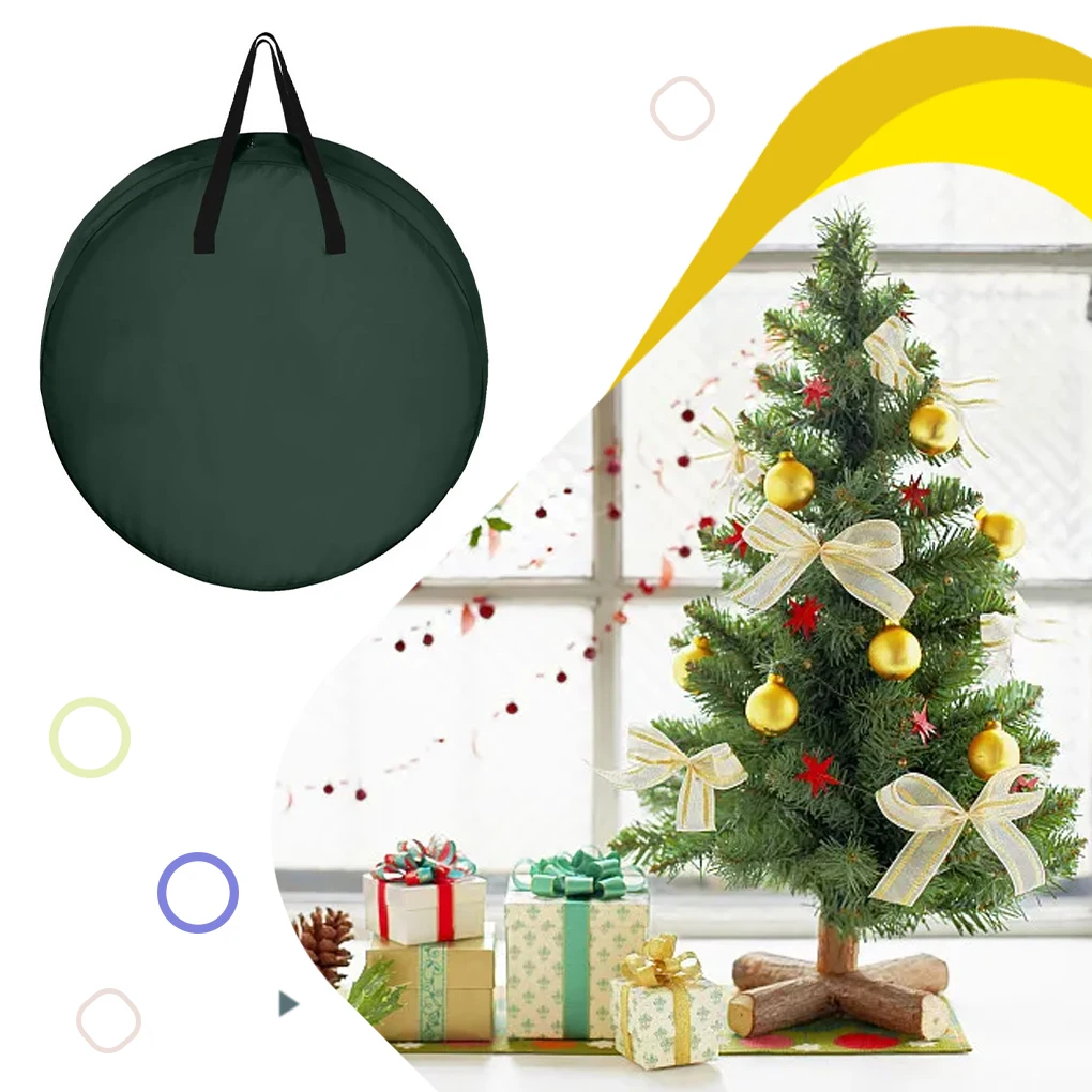 Polyester Storage Bag Protects Wreaths Practical And Wide Usage Dual Zips And Reinforced Handles Enlarge storage bag