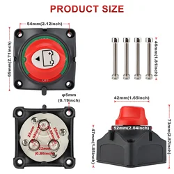 New 12V 24V 2 and 3 Position Power Switch 200A 300A Switch Battery Power Cut Off Kill Switch for Car Vehicle RV Boat Marine car