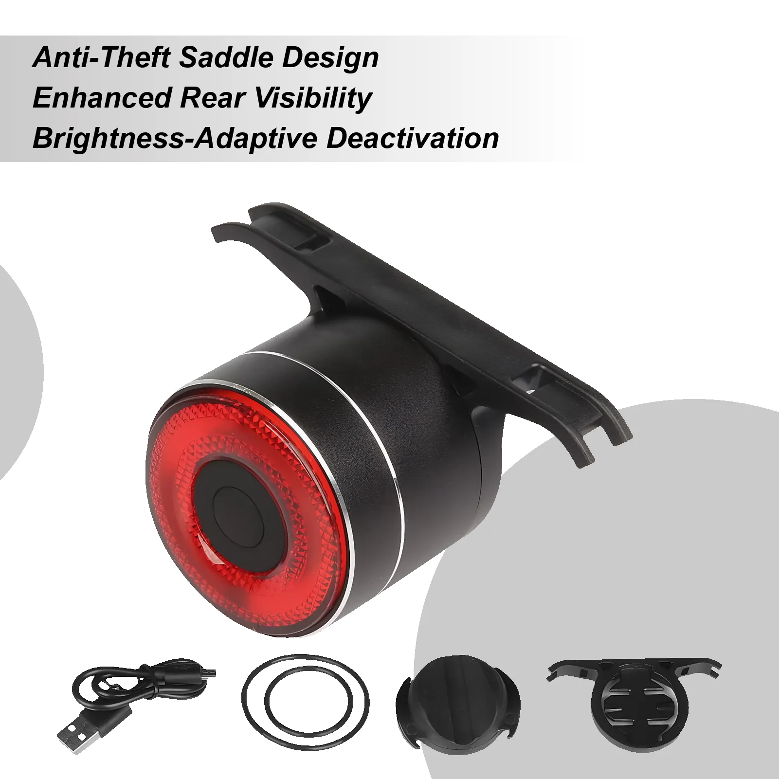 

Задний фонарь для велосипеда, умный задний фонарь для велосипеда, задний стоп-сигнал с высоким люменом для езды на горной дороге, ежедневных поездок на работу, кемпинга