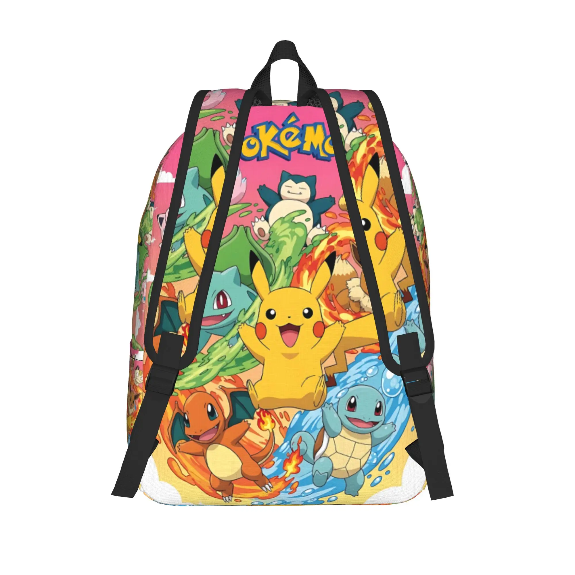 Fashion Pokemon Theme Backpack  Mochilas Snack Storage For Work Office Large Capacity Rucksack