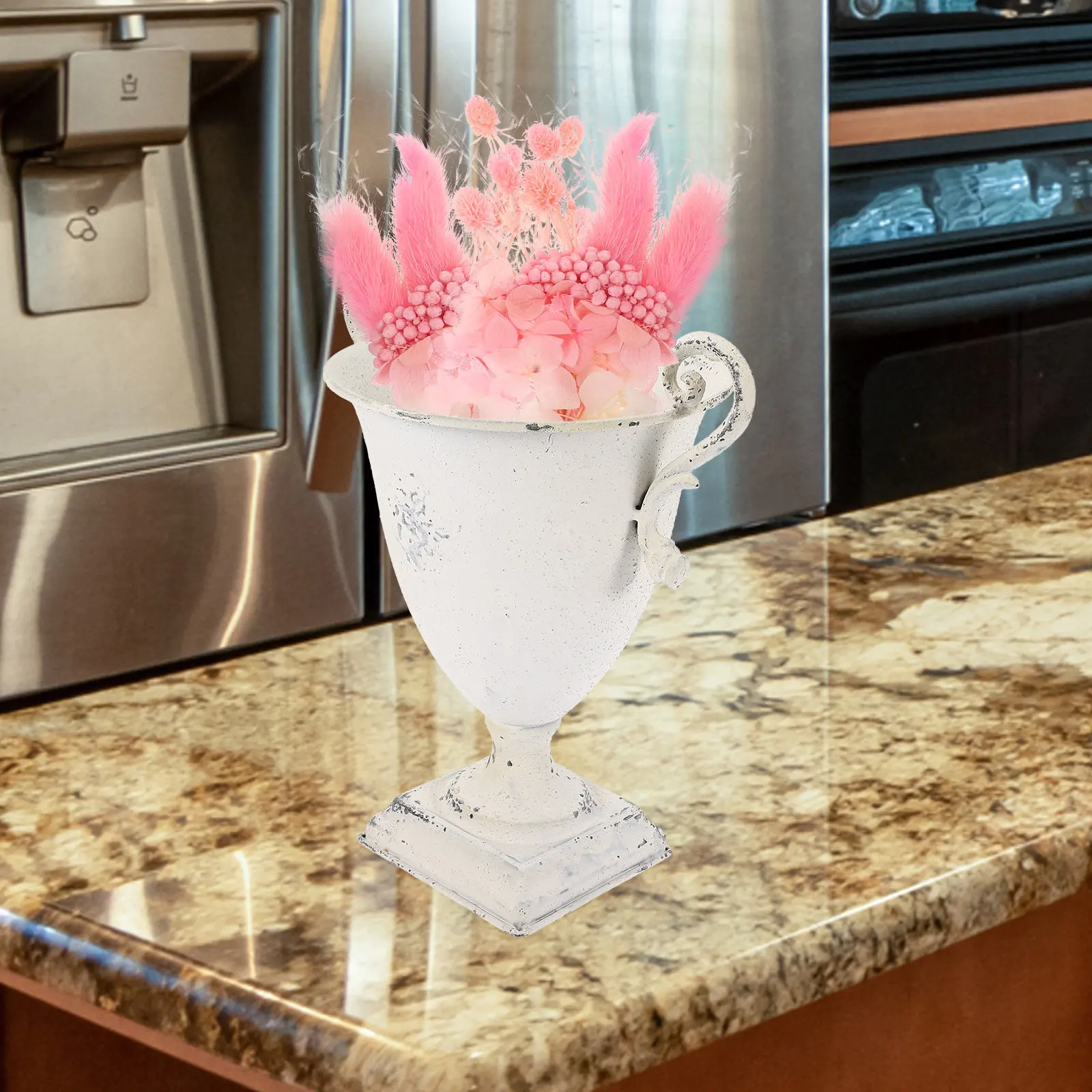 

Vintage Iron Flower Pot Retro Decorative Planter for Home Hotel Office Flower Arrangement Metal Vase Vase