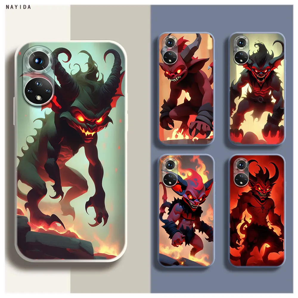 Phone Case For Honor 70 50 X6A X9B X7A X8A X9A Soft Silicone Original Cover Demon little ghost