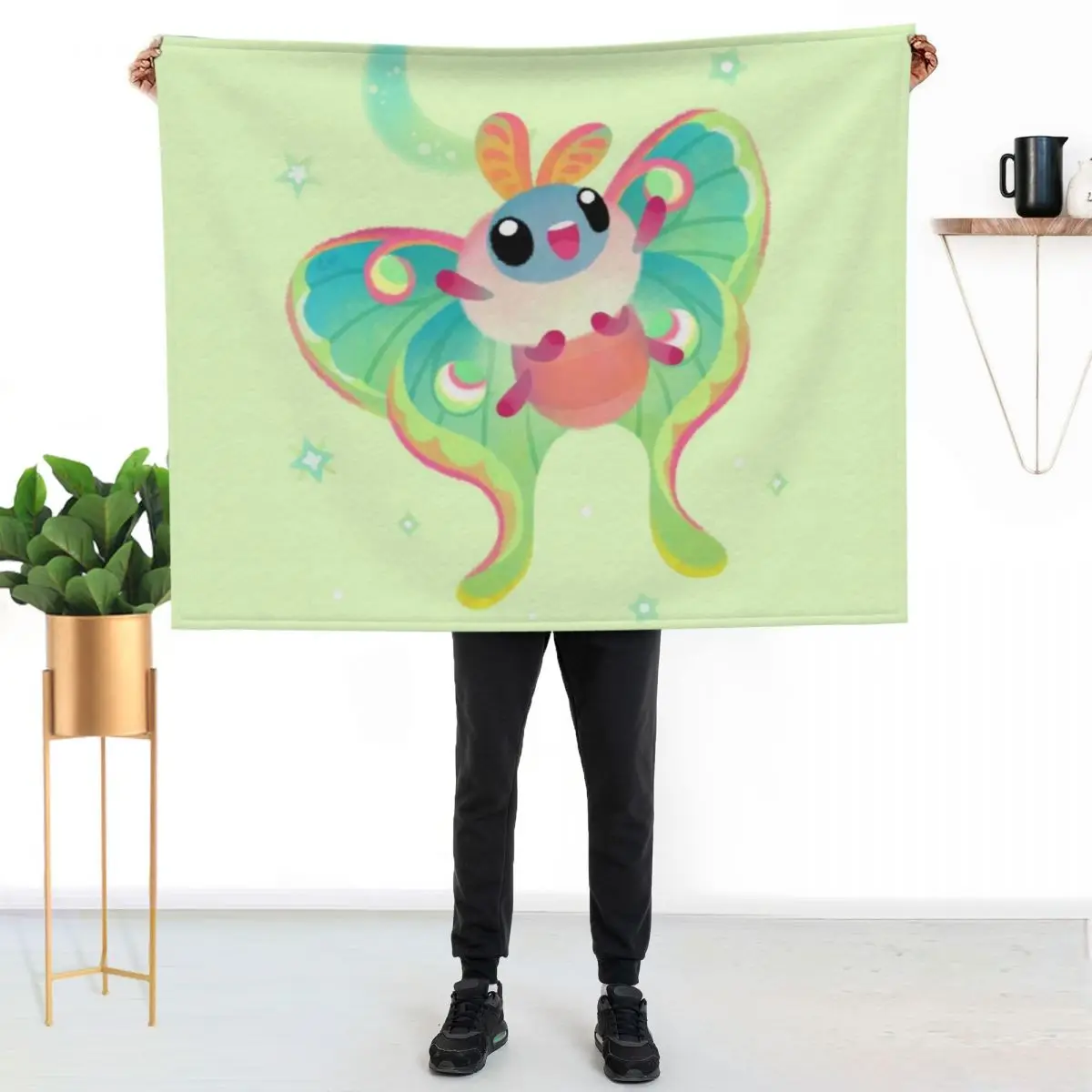 Luna Moth Throw Blanket christmas decoration For Sofa Thin Kid'S Stuffeds Large Beautifuls Blankets