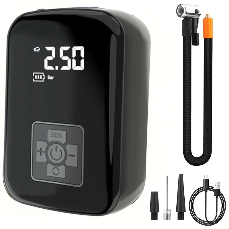 AliExpress NONE Cordless Car Tire Inflator Portable Air Compressor, 150 PSI Air Pump with Pressure Gauge, for Bicycle Bikes Motorcycles Balls