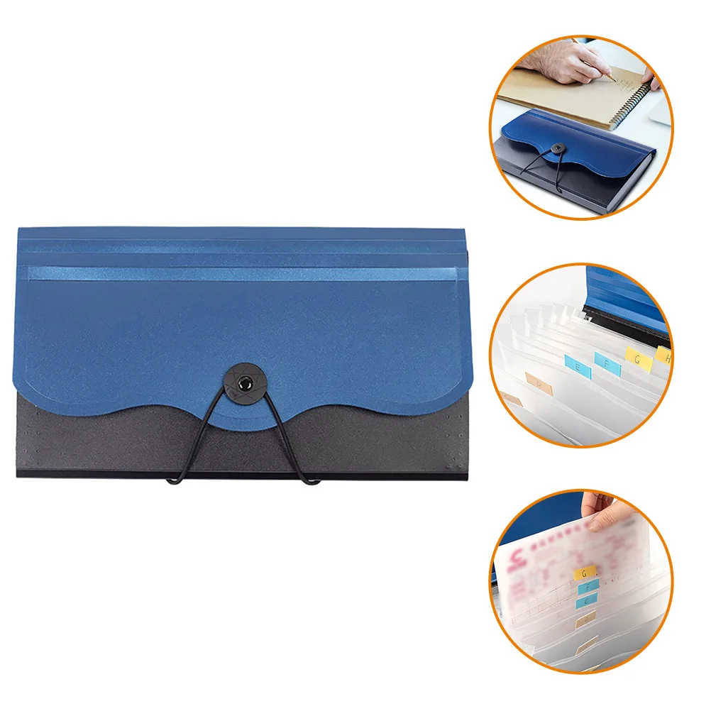 Accordion File Organizer Receipt Storage Folder PP Polyester Lightweight Portable Expanding Document Organizer Multi Pocket