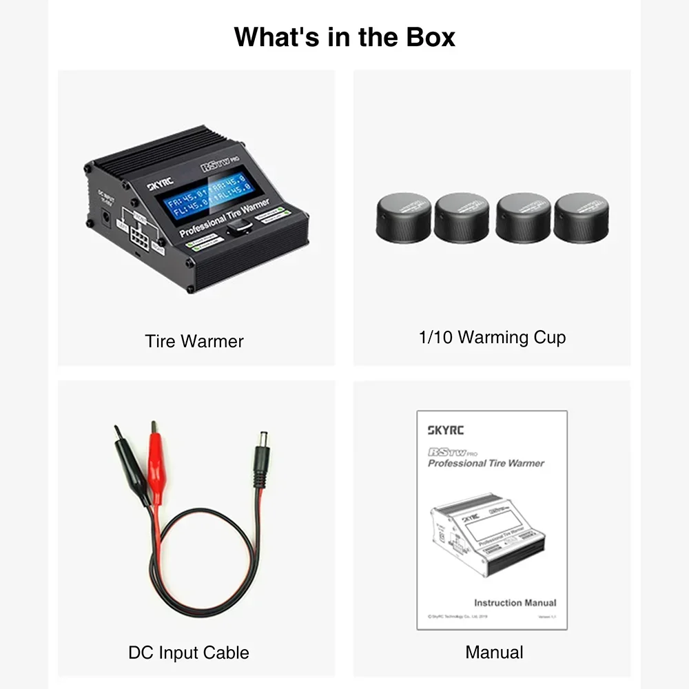 

SKYRC Tire Warmer - Electronic MCU RSTW Temperature Controlled, for 1/10 1/8 Electric Touring Car, Racing Drift RC Accessories,