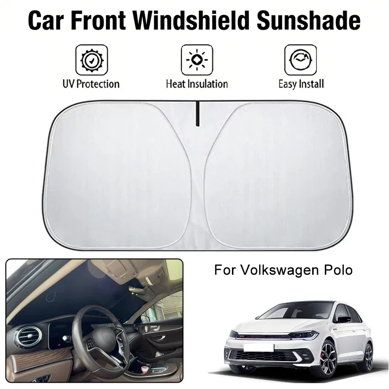 

Foldable Car Windshield Sun Shade UV Block Heat Insulation For Volkswagen Polo Interior Protection Accessories