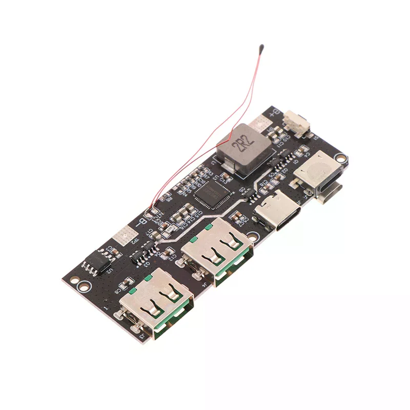 LED Dual USB 22.5W Micro/Type-C USB Mobile Power Bank 18650 Charging Module Temperature / Circuit Protection QC4.0+PD3.0