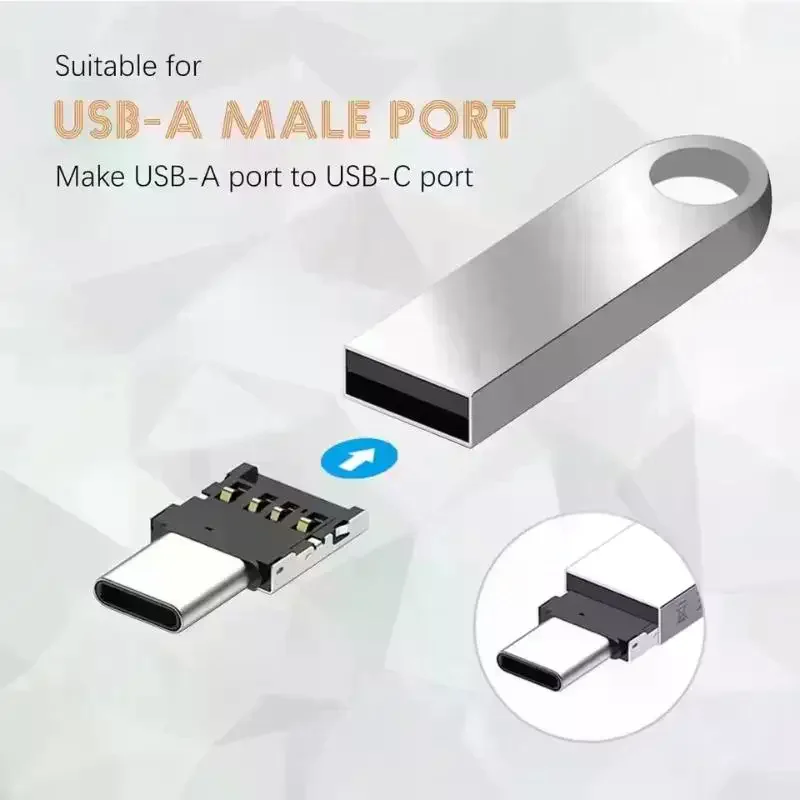 Universal Type-C Micro USB To USB 2.0 OTG Adapter Connector For Cell Smartphone USB2.0 Type C Micro USB OTG Cable Adapter 10PCS