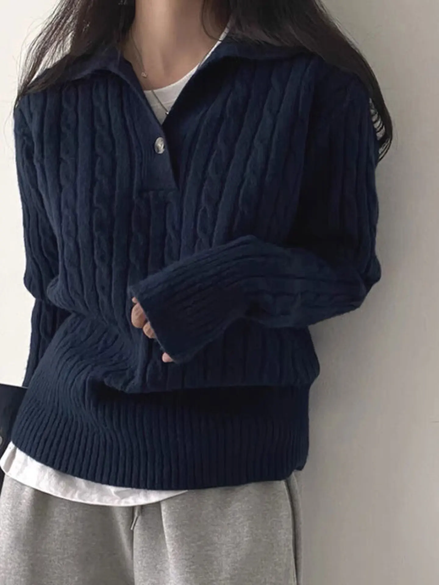 

Winter POLO neck twist 100% pure cashmere sweater female high-end thick autumn and winter twisted soft waxy sweater