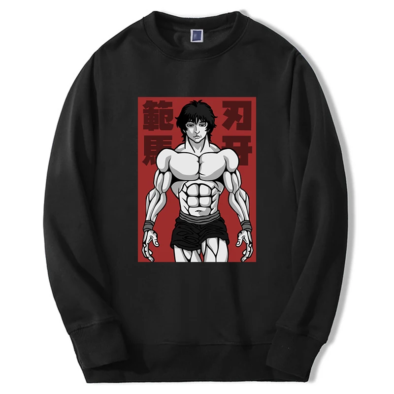 Hanma Baki Graphic Hoodies 2024 Hot Anime Baki Mens Sweatshirts Unisex Casual Loose Tracksuit Anime Harajuku Mens Anime Clothes