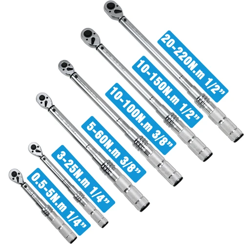 ARITER-llave dinamométrica de accionamiento cuadrado, herramientas manuales de reparación de bicicletas de coche, llave de trinquete bidireccional, precisión 1/4, 3/8, 1/2, 3%, 0.5-350N.m