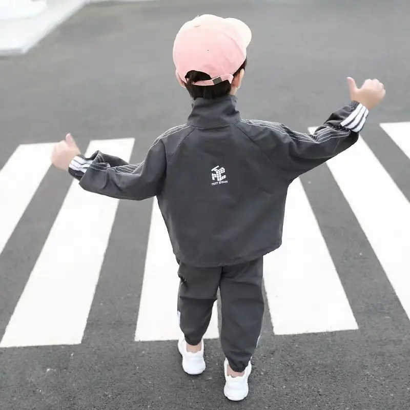 2023 Kids Clothes Boys Spring Autumn teenage Sports Suit Boys Set tracksuits Children Clothing Set 2pcs coat+Pants Causal