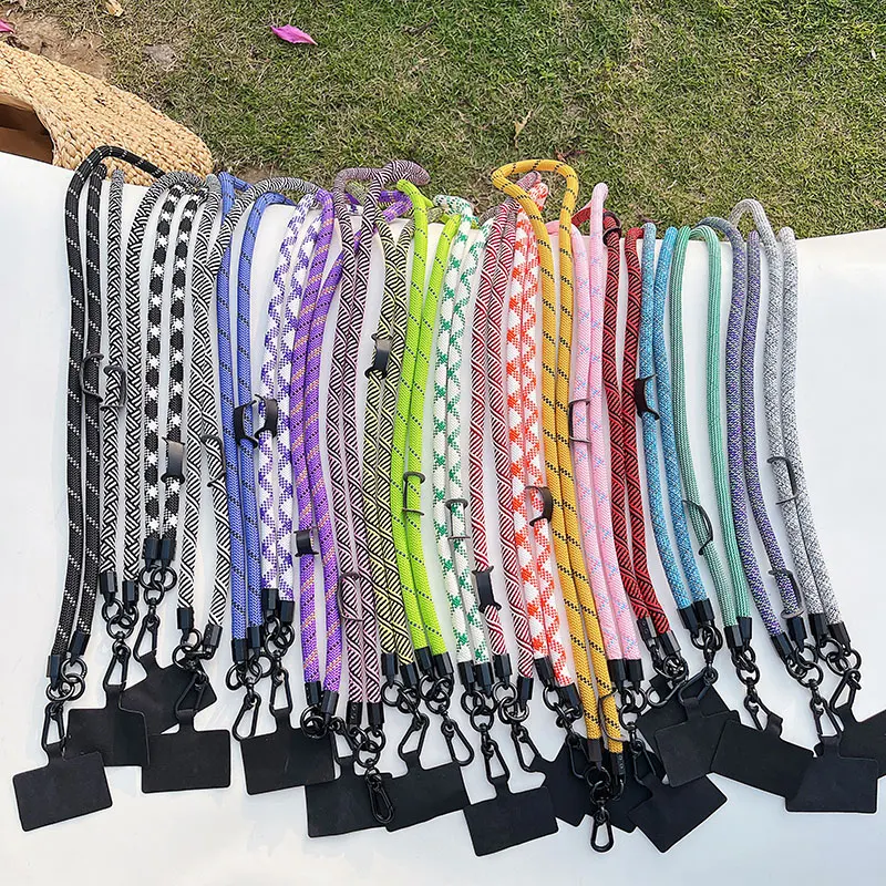 Long Cross Body Hand Woven Mobile Phone Lanyard with Clip Strap Mobile Phone Lanyard Wide Lanyard Phone Chain Anti-loss Lanyard