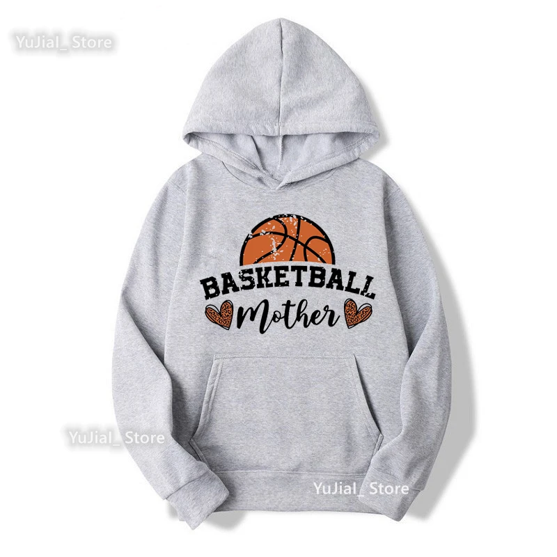 Keren Basket Ibu Kaus Gambar Grafis Wanita Macan Tutul Cinta Hari Ibu Hoodie Femme Musim Dingin/Musim Semi/Musim Gugur Pakaian Olahraga
