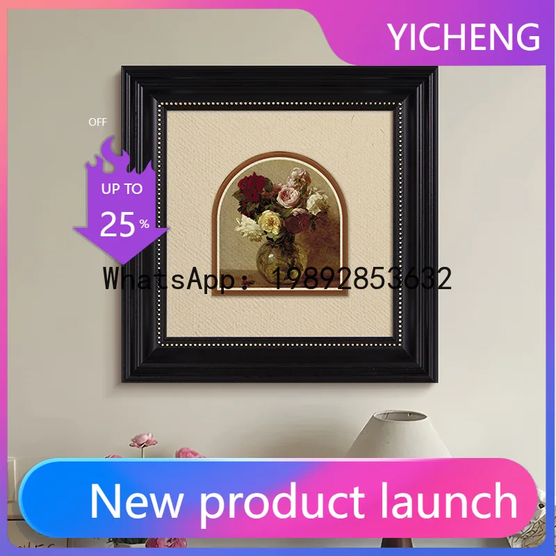 

PYJ art hanging paintings, entrance decoration painting, high-end feeling, living room background wall, arched mural