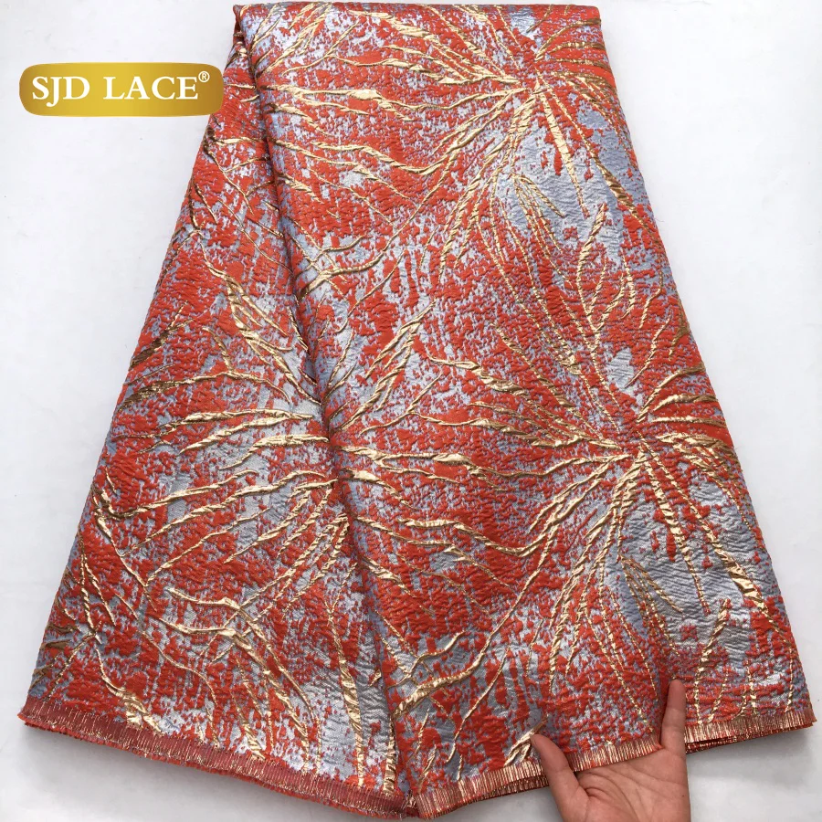 SJD LACE Pizzo damascato africano 2025 Tessuto di pizzo broccato francese di alta qualità Jacquard nigeriano per le donne Abito materiale da festa 4318