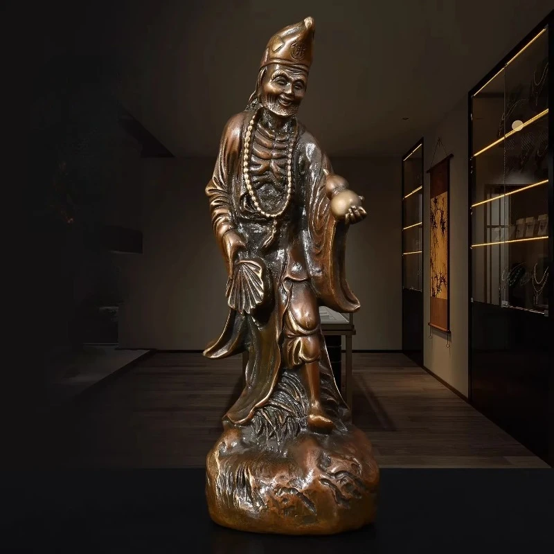 Feng Shui Buddha Copper People Jigong Buddha Statue Home Living Decor Gift
