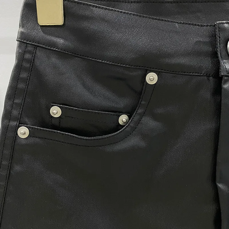 HKSH Letnia Nowa Damska Y2K Dark Techwear Punkowa Moda Uliczna Casualowa Spódniczka Mini A-line z Denimu z Wykończeniem HK5434