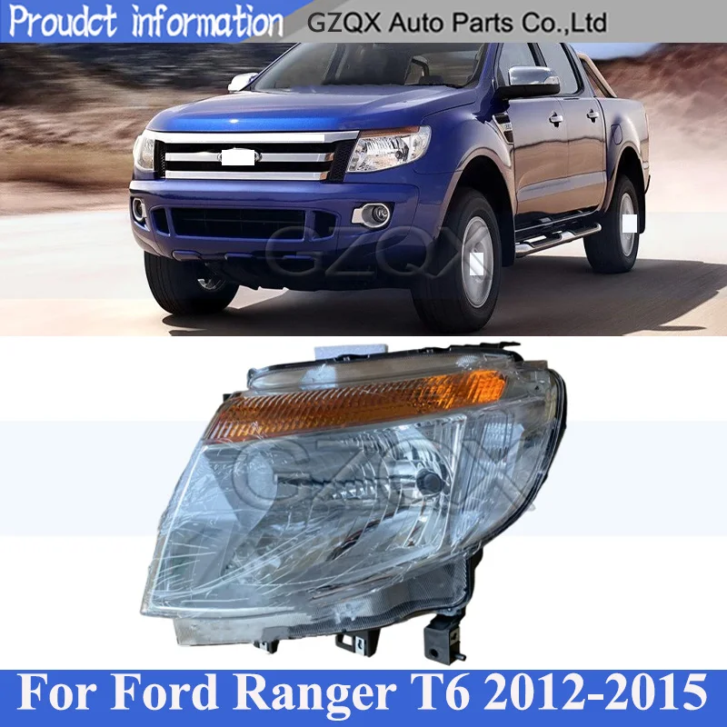 

CAPQX Front Bumper Head Light Head Lamp For Ford Ranger T6 Pickup 2012-2015 Headlamp Headlight Front Turn Signal Light