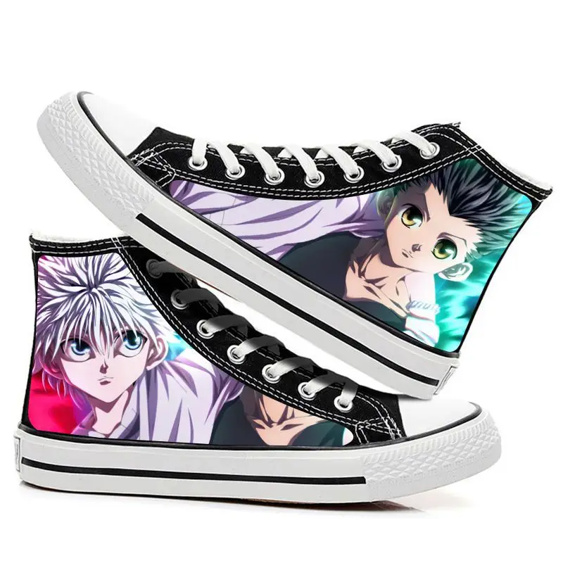 HunterxHunter-Chaussures en toile Killua Zoldyck pour hommes et femmes, chaussures décontractées pour adolescents, anime étudiant, grande taille 35-44, mode