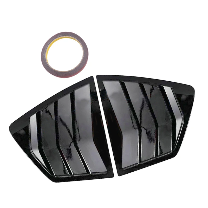 1 Pair Black ABS Car Rear Side Window Louver Shutter Covers Trims Fit for Honda Accord Sedan 2008 2009 2010 2011 2012 2013 New