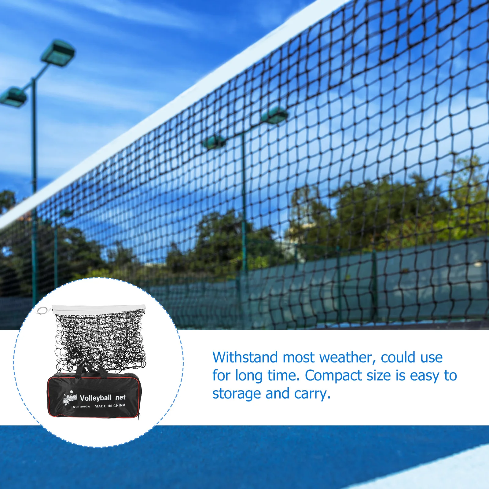 

Outdoor Volleyball Net Portable Foldable Heavy Duty for Beach Backyard Sand Sports Tennis Badminton Game Use Volleyball Net