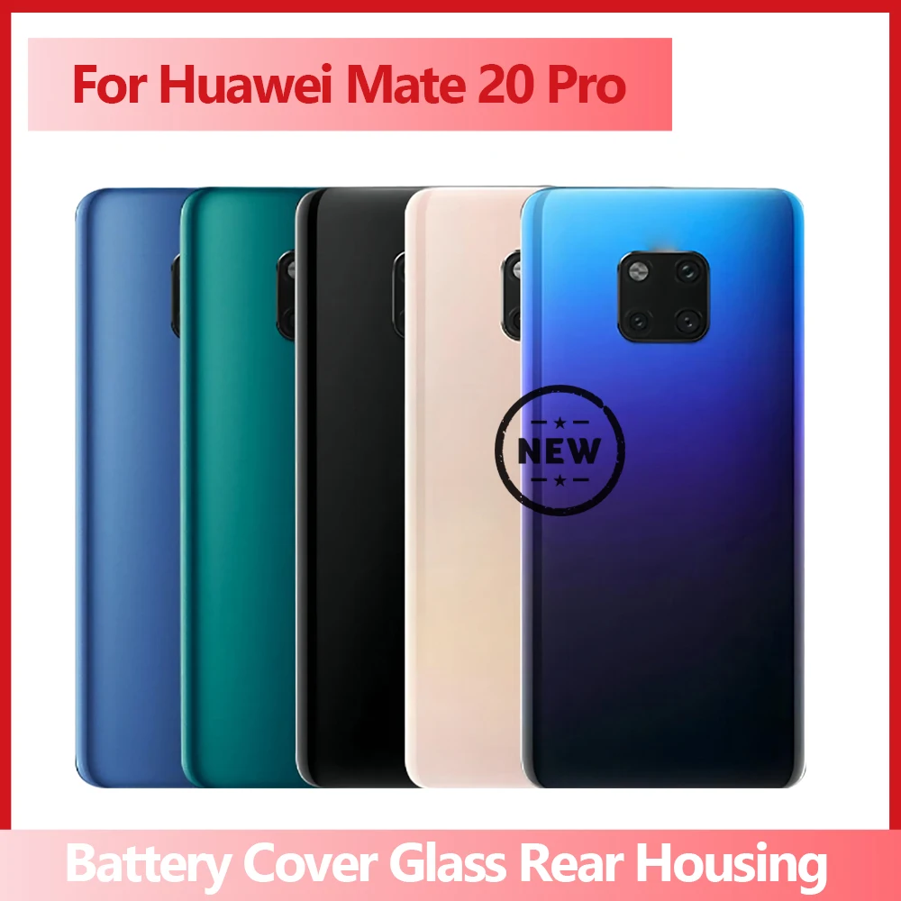 

Battery Cover Glass For Huawei Mate 20 Pro Rear Housing Door Panel Replacement Parts LYA-L09 LYA-L29 Back Cover With Len