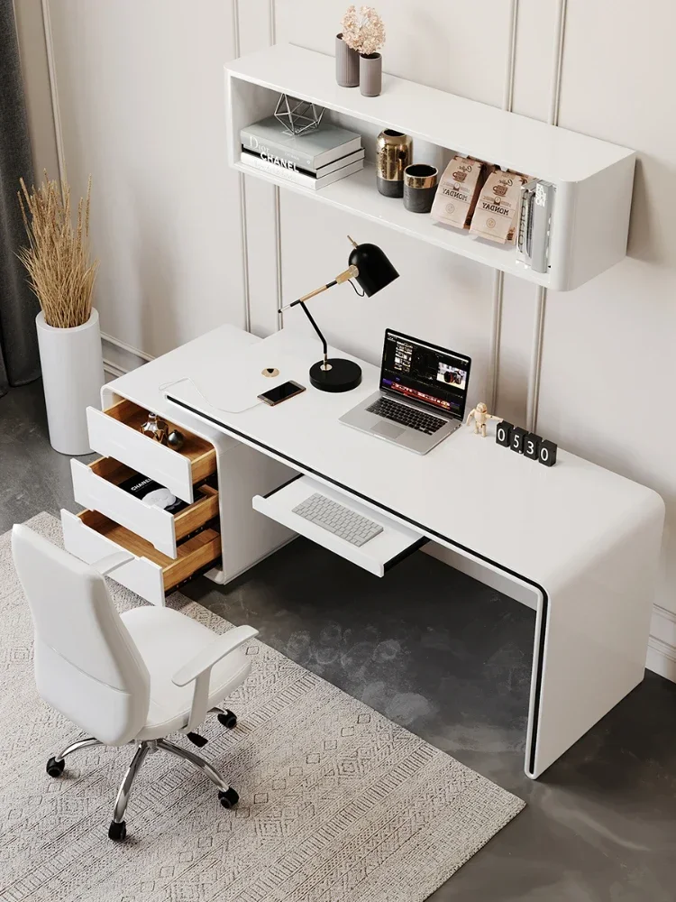 

Computer Integrated Bookshelf Light Luxury Rotating Bedroom and Household Desk Drawer