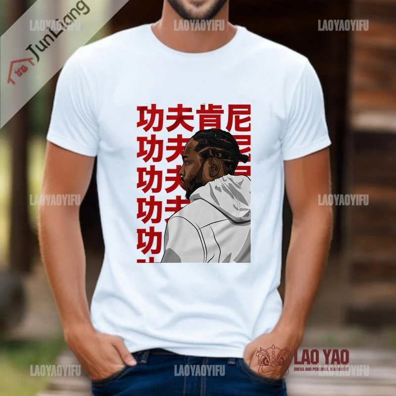 Graphic T Shirts Kung Fu Kenny Goth Clothes Music Rapper Streetwear K. Dot Kendrick Lamar Duckworth Men's T-shirts Harajuku Y2k