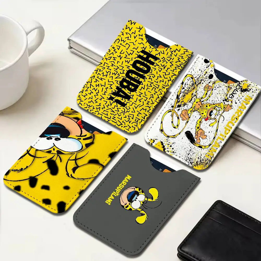 Hit Anime M-MarsupilamiS PU Leather Slim Credit Card ID Card Organizer Portable Business Card Case for Daily Outdoor Carry