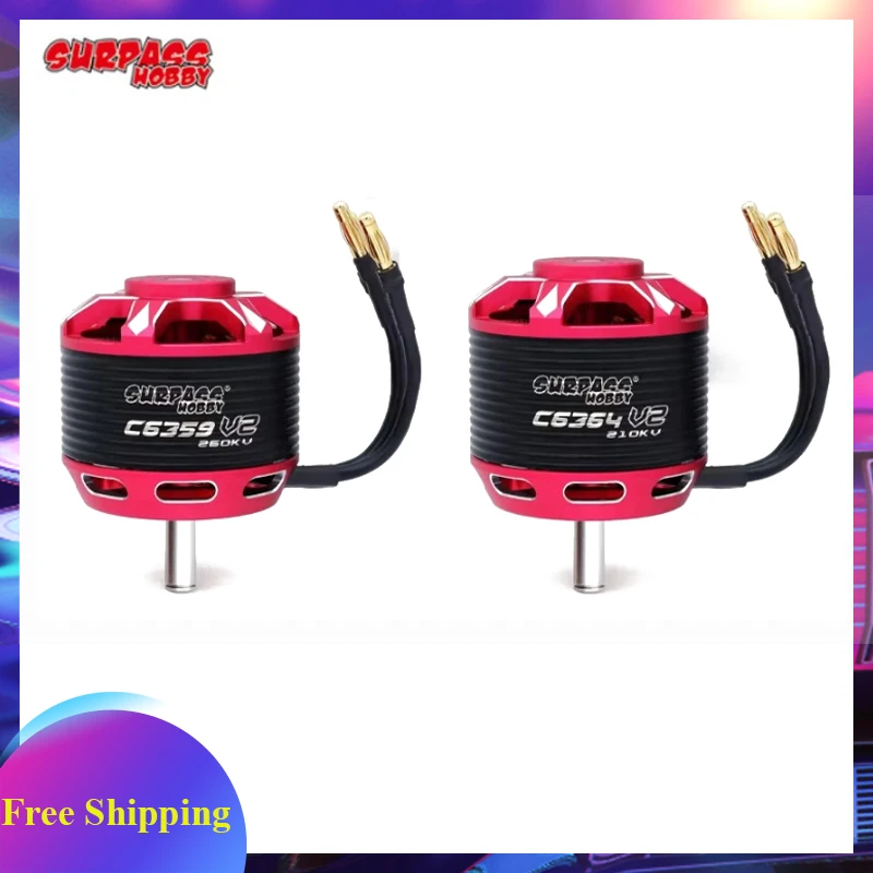 

SURPASS HOBBY Brushless Motor 3-6S C6354/C6359/C6364 V2 For RC Aircraft Plane Multicopter Brushless Outrunner Motor