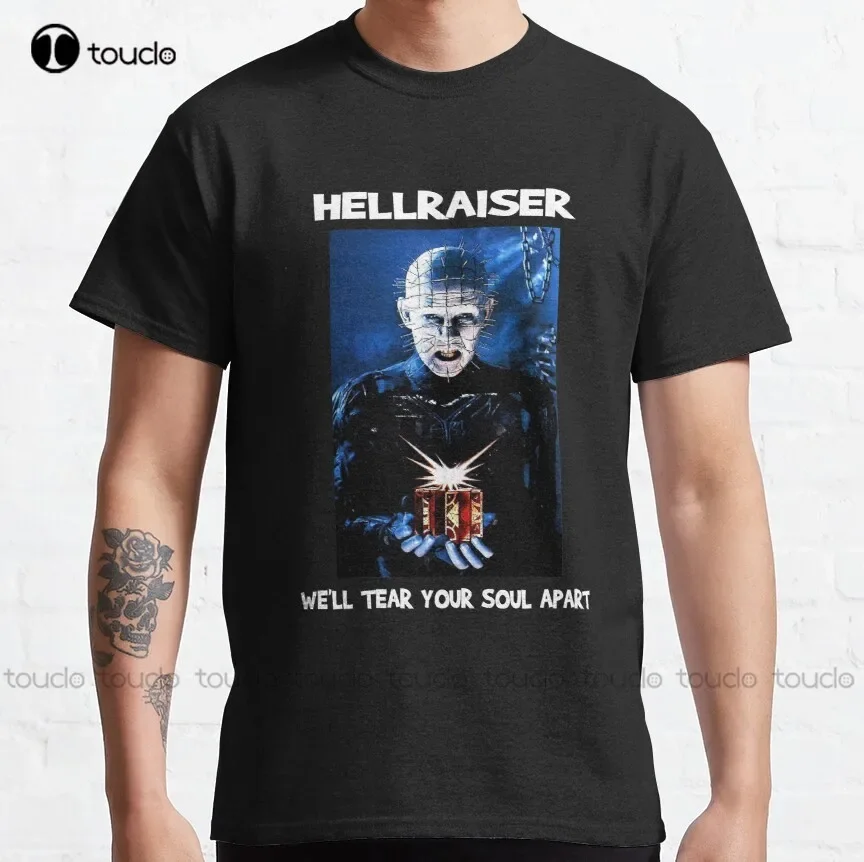 Hellraiser - سوف تمزق دفعتك بعيدا hellraiser أفلام الرعب البريطانية الخارقة للطبيعة الكلاسيكية تي شيرت أنيمي قميص الطباعة الرقمية
