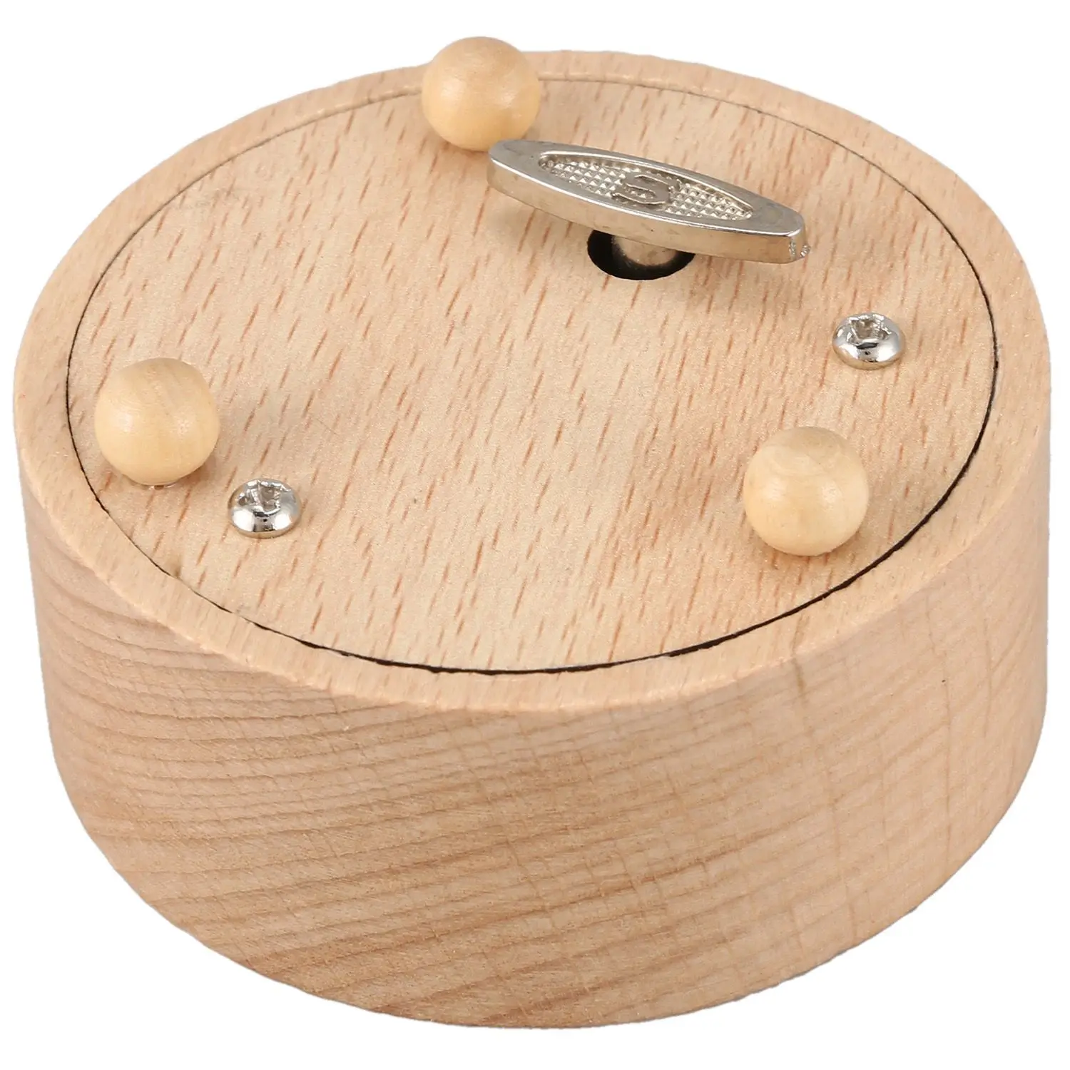 Round Blank Music Box Birthday \'S Day Gift Figurine Resin Handicraft Miniatures No Specified Music