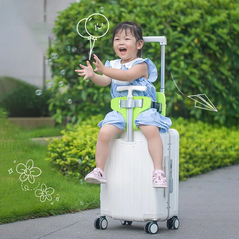 

New Upgraded Version Baby Ride On Trolley Luggage Lazy Kids Troley Case Box Suitcase Roling Luggage Carry Ons 20 Inch Travel