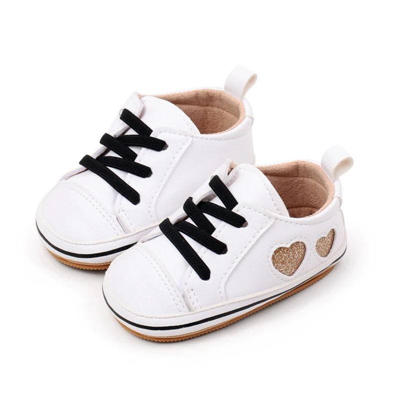 Spring Autumn Baby Shoes Non-slip Soft Rubber Soled Toddler Prewalking Cute Love Stars Newborn Casual Shoes for Boys Girls