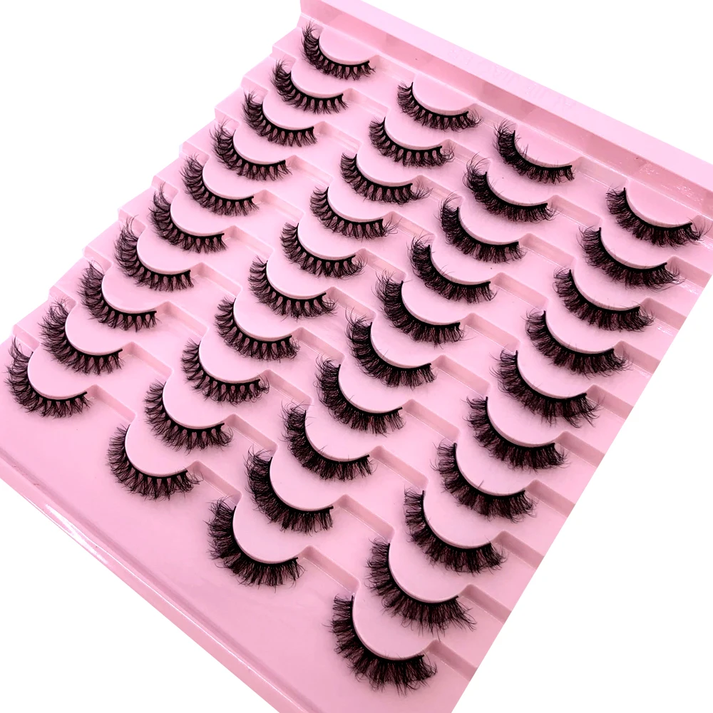 Neu: 20 Paar Natürliche Dicke Künstliche Wimpern, Lange 6D Nerz-Wimpern für Make-up und Wimpernverlängerung – Detail 7