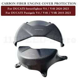 High Quality Carbon Fiber Engine cover Cluth cover Protection For DUCATI PANIGALE V4 V4S V4R 2018-2022 Motorcycle Accessories