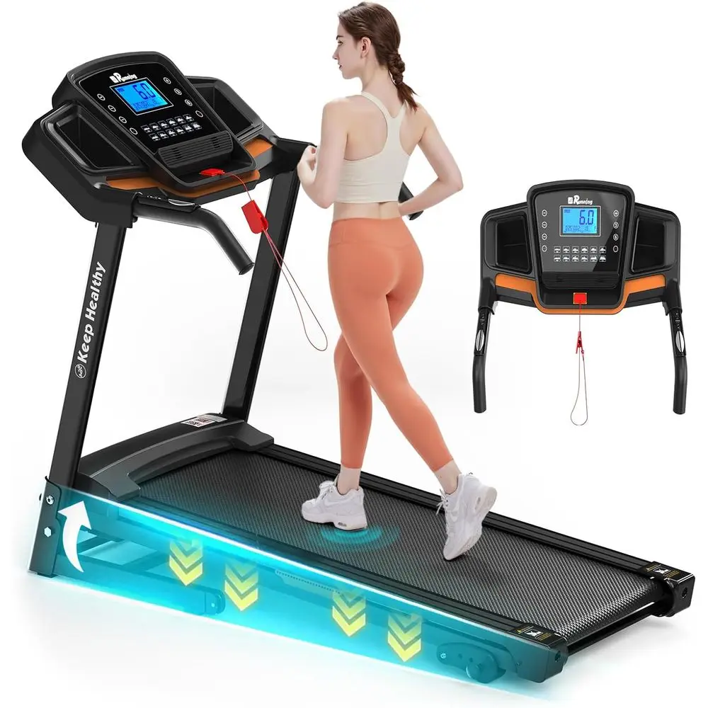 

Беговая дорожка 3.5HP с регулировкой наклона, грузоподъемность 150 кг, подключение по Bluetooth и через приложение, идеально подходит для ходьбы, бега трусцой и скоростного бега.