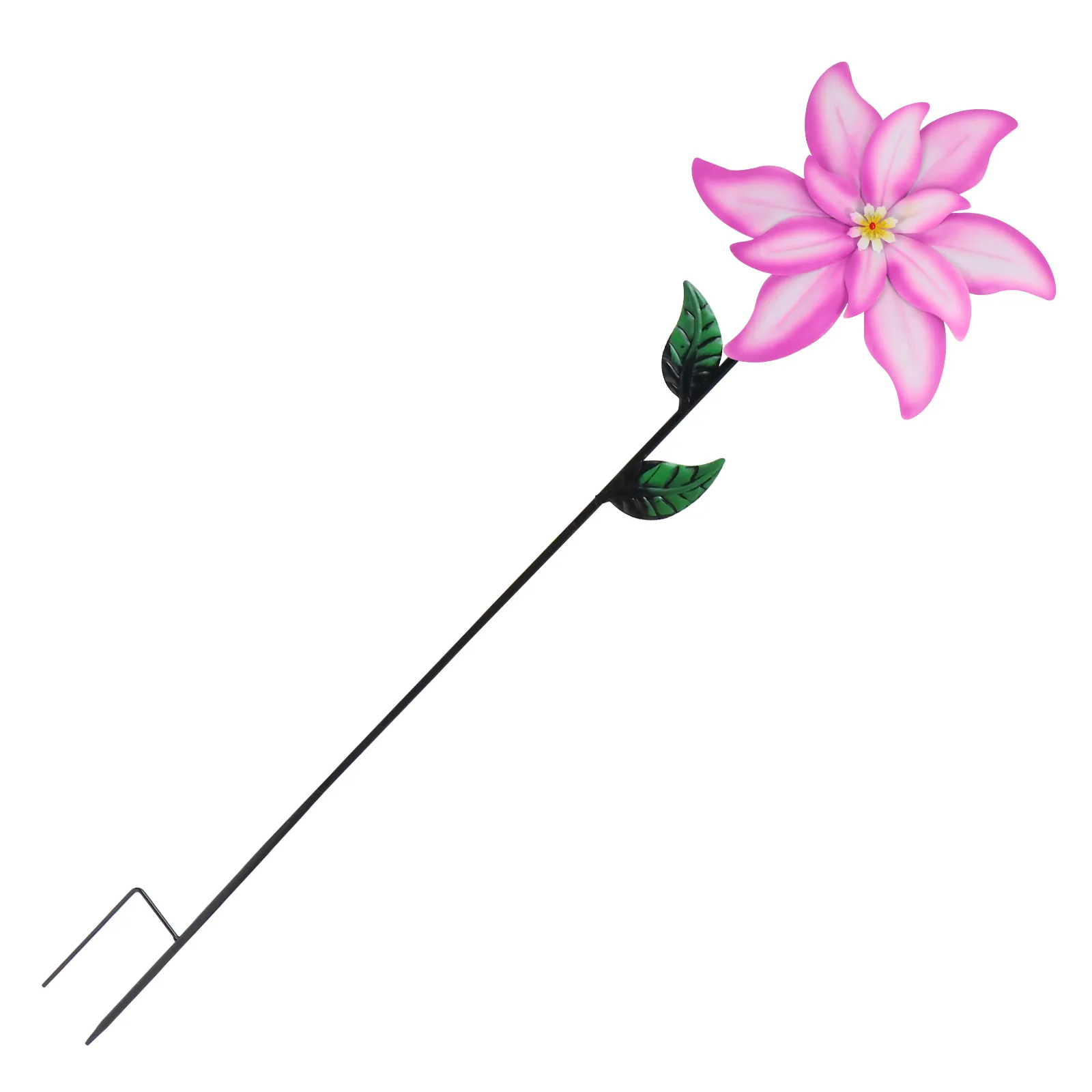 

Stake Iron Flower Insert Windmill Lawn Metal Garden Pegs Pins Outdoor Ornaments