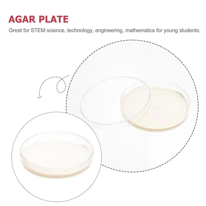 10pcs Agar Plates Prepoured Agar Petri Dishes Tissue Culture Plate Agar Plates Laboratory Science Experiment Supplies