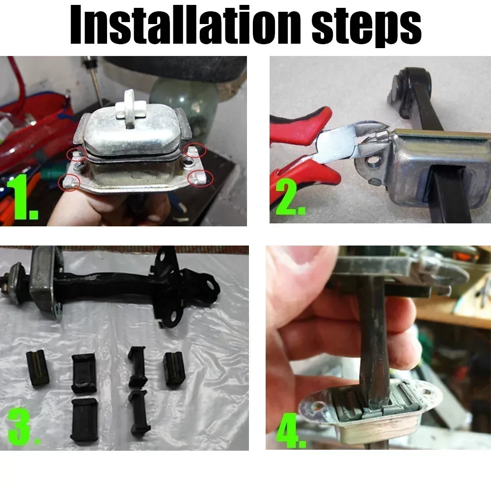 4X For Toyota Corolla E160 E180 E210 2012 2013 2014 - 2020 Car Door Check Strap Limiter Repair Kit Stopper Clip Plastics Durable